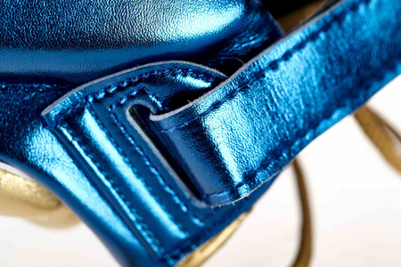 Kask bokserski Adidas ADISTAR PRO niebiesko-złoty skórzany