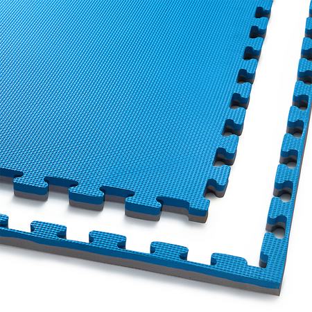 Mata ochronna piankowa PUZZLE na podłogę 100x100x2cm niebiesko szara