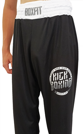 Spodnie do kickboxingu BOXFIT czarne