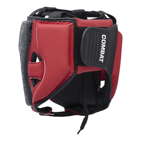 Kask bokserski Adidas COMBAT 50 HG czarno czerwony