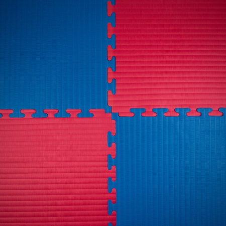 Mata puzzle 2,5cm LIGHT NIEBIESKO-CZERWONA