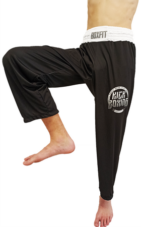 Spodnie do kickboxingu BOXFIT czarne