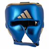 Kask bokserski Adidas ADISTAR PRO niebiesko-złoty skórzany