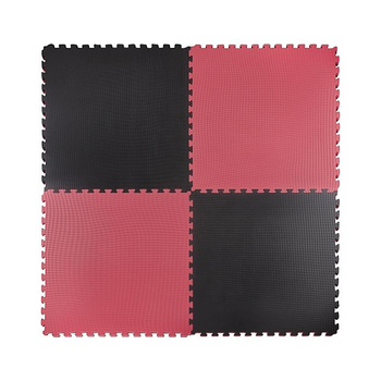 Mata ochronna piankowa PUZZLE na podłogę 100x100x2cm czerwono czarna