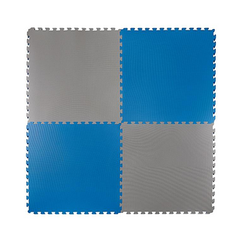 Mata ochronna piankowa PUZZLE na podłogę 100x100x2cm niebiesko szara