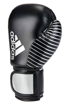 Rękawice do kickboxingu Adidas Kickboxing Competition WAKO czarno srebrne